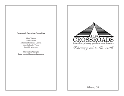 Crossroads Program - Department of Romance Languages