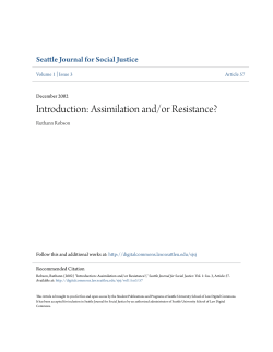 Introduction: Assimilation and/or Resistance?