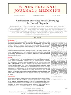 Chromosomal Microarray versus Karyotyping for