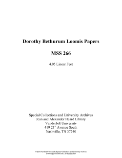 Dorothy Bethurum Loomis Collection finding aid