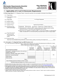 C.3 and C.6 Stormwater Requirements Checklist