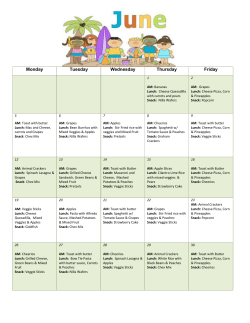 Food Menu - Alpha Montessori