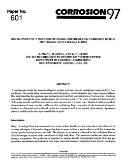 development of a mechanistic model for predicting