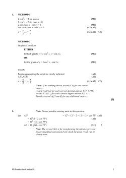 2 cos x