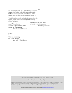 Houſe of Repreſentatives, And ſent up for Concurrence Penn