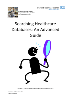 Searching Healthcare Databases: An Advanced Guide