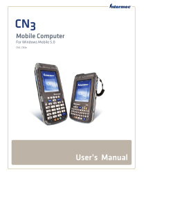 CN3 Series Mobile Computer User`s Manual for Windows Mobile 5.0