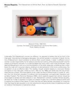 Tom Wesselmann at Almine Rech, Paris