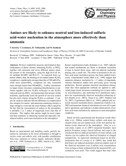 Amines are likely to enhance neutral and ion