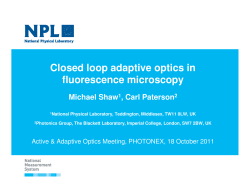 Closed loop adaptive optics in fluorescence microscopy