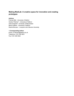 Making MadLab - University of Salford Institutional Repository