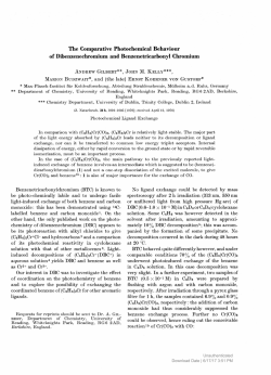 The Comparative Photochemical Behaviour of Dibenzenechromium