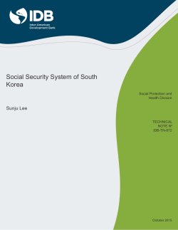 Social Security System of South Korea - Inter