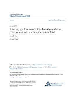 A Survey and Evaluation of Shallow Groundwater Contamination