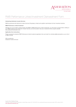 RMB Performance Linked Investment Disinvestment Form