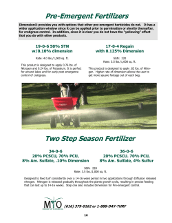 Pre-Emergent Fertilizers Two Step Season Fertilizer