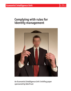 Complying with rules for identity management