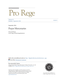 Prayer Mercenaries - Digital Collections @ Dordt