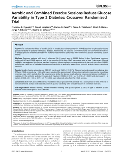 Aerobic and Combined Exercise Sessions Reduce Glucose