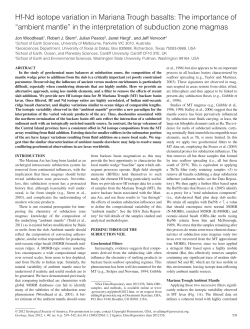 Hf-Nd isotope variation in Mariana Trough basalts: The importance