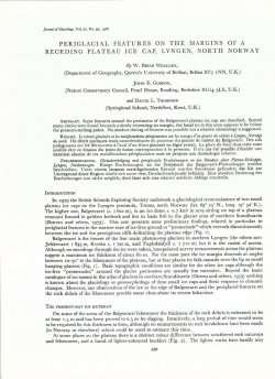 periglacial features on the margins of a receding plateau ice