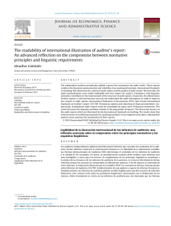 The readability of international illustration of auditor`s report: An