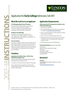 Early College Application