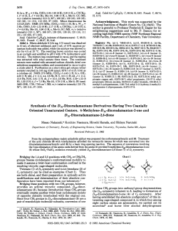 Synthesis of the D2d-dinoradamantane derivatives having two