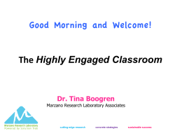 Good Morning and Welcome! The Highly