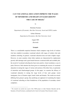 can vocational education improve the wages of minorities and