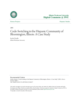 Code-Switching in the Hispanic Community of Bloomington, Illinois