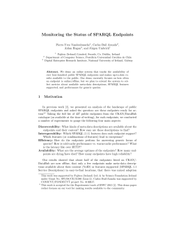 Monitoring the Status of SPARQL Endpoints