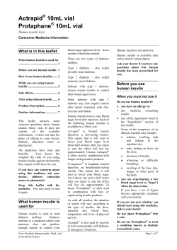 Actrapid &reg; 10mL Vial - Novo Nordisk Australia