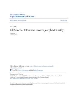 Bill Mincher Interviews Senator Joseph McCarthy