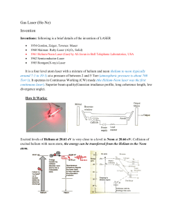 Gas Laser (He-Ne) Invention