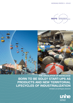 Born To Be Sold? STarT-upS aS producTS and new