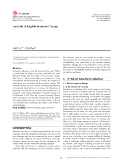 Analysis of English Semantic Change