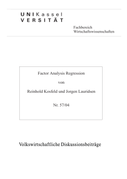 Factor Analysis Regression