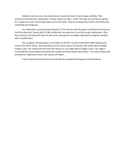 Stephen and Lucy are a very adventurous couple and want a very