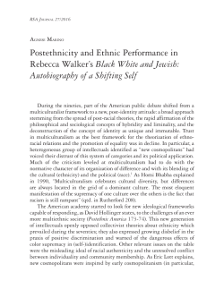 Postethnicity and Ethnic Performance in Rebecca Walker`s Black