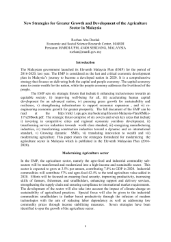 New Strategies for Greater Growth and Development of - FFTC-AP