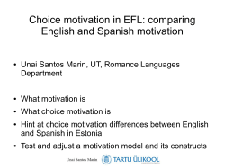 Choice motivation in EFL: comparing English and Spanish motivation