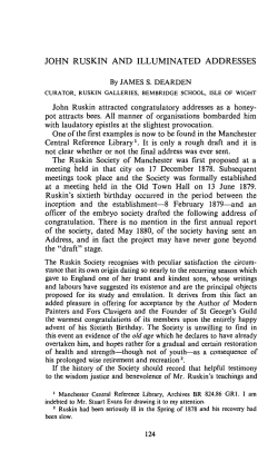 john ruskin and illuminated addresses