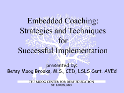 Embedded Coaching: Strategies and Techniques for Successful