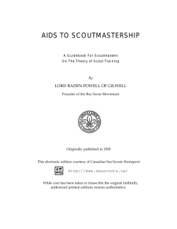 Aids to Scoutmastership