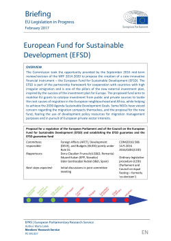 EPRS briefing on the EFSD - European Parliament