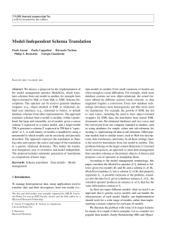 Model-Independent Schema Translation - Paolo Atzeni