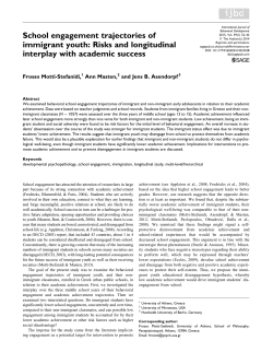 School engagement trajectories of immigrant youth: Risks and