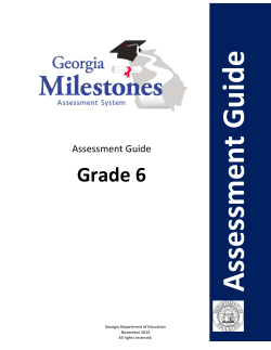 Georgia Milestones Grade 6 EOG Assessment Guide