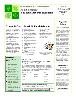 Level IV Exhibits - Oklahoma 4-H
